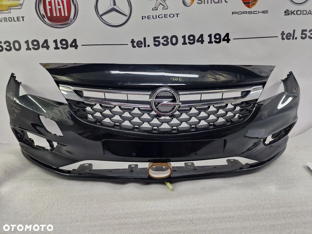 OPEL ASTRA K V 15- ZDERZAK PRZEDNI PRZÓD BEZ SPRYSKÓW I PDC + KOMPLETNY GRILL / ATRAPA , NR 39052730 , NR AUKCJI NZ1005 - 1