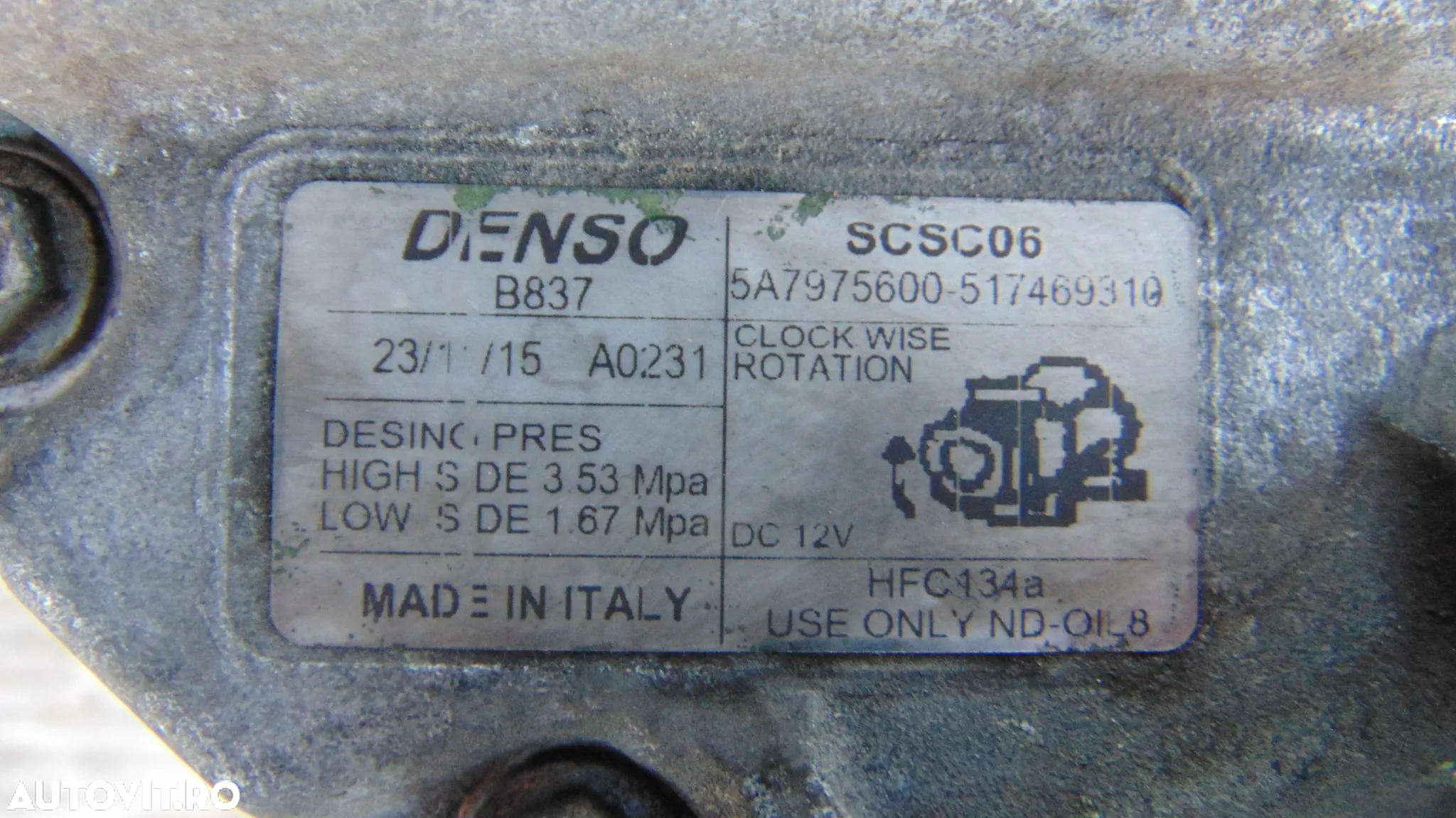 Compresor clima Fiat 1.3 tipo Panda Doblo punto evo fiat 500 500l 500c 500x alfa romeo mito lancia - 2