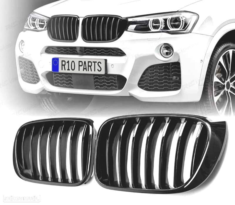 GRELHA BMW X3 F25 LCI 14-18 X4 F26 14- LOOK M PERFORMANCE PRETO BRILHANTE - 3