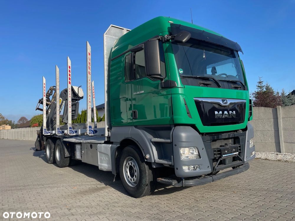 MAN TGX 26.500, 6x4, HDS EPSILOM M12Z, do transportu drewna. - 2