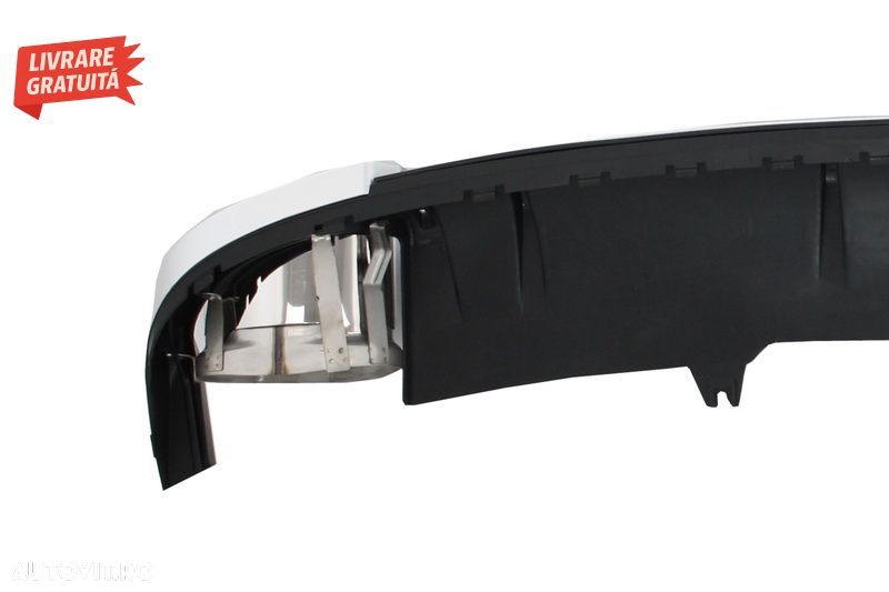 Difuzor Bara Spate si Ornamente Evacuare Audi A4 B9 8W (2016-2018) Sedan Avant RS4- livrare gratuita - 5