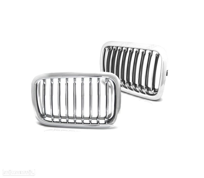 GRELHAS FRONTAIS BMW E36 91-96 CROMADO PRETO - 1