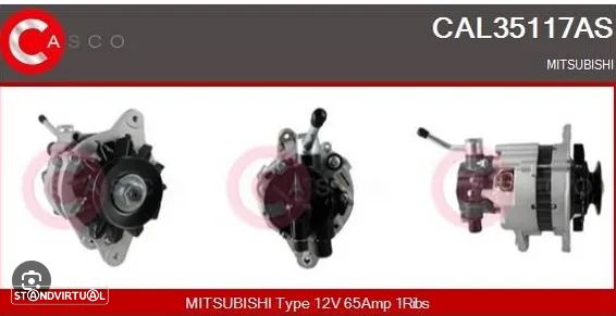 Alternador Mitsubishi L300 Pajero L044 L144 V20 V24 V44 NOVO Casco CAL35117AS - 1