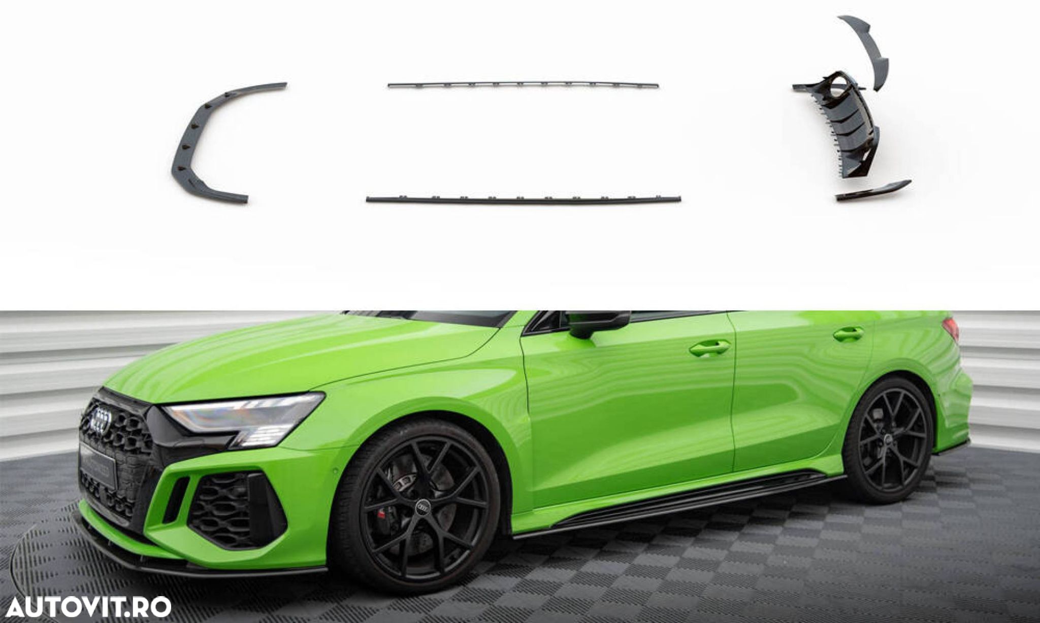Pachet Exterior Prelungiri compatibil cu Audi RS3 8Y Sedan Maxton Design Carbon - 1