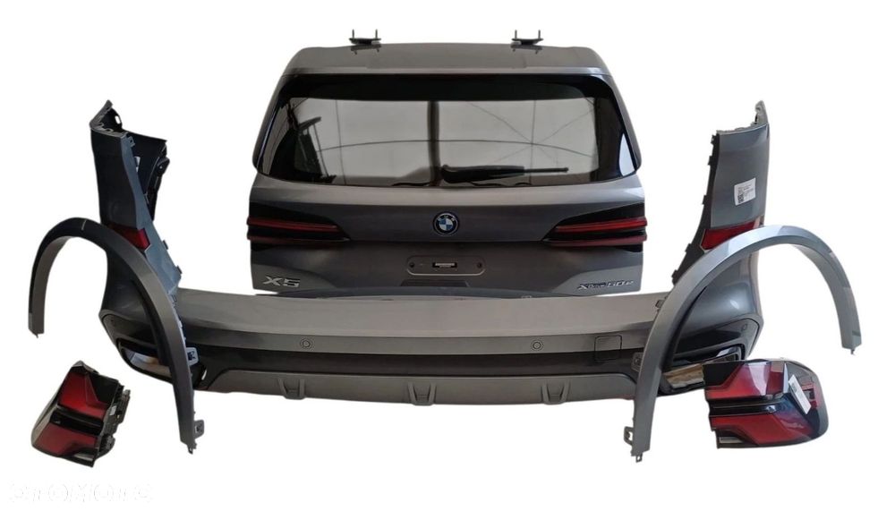 BMW X5 G05 ZDERZAK KLAPA LAMPY C4W SKYSCRAPER GRAU METALLIC W KOLOR KOMPLETNY TYŁ - 2