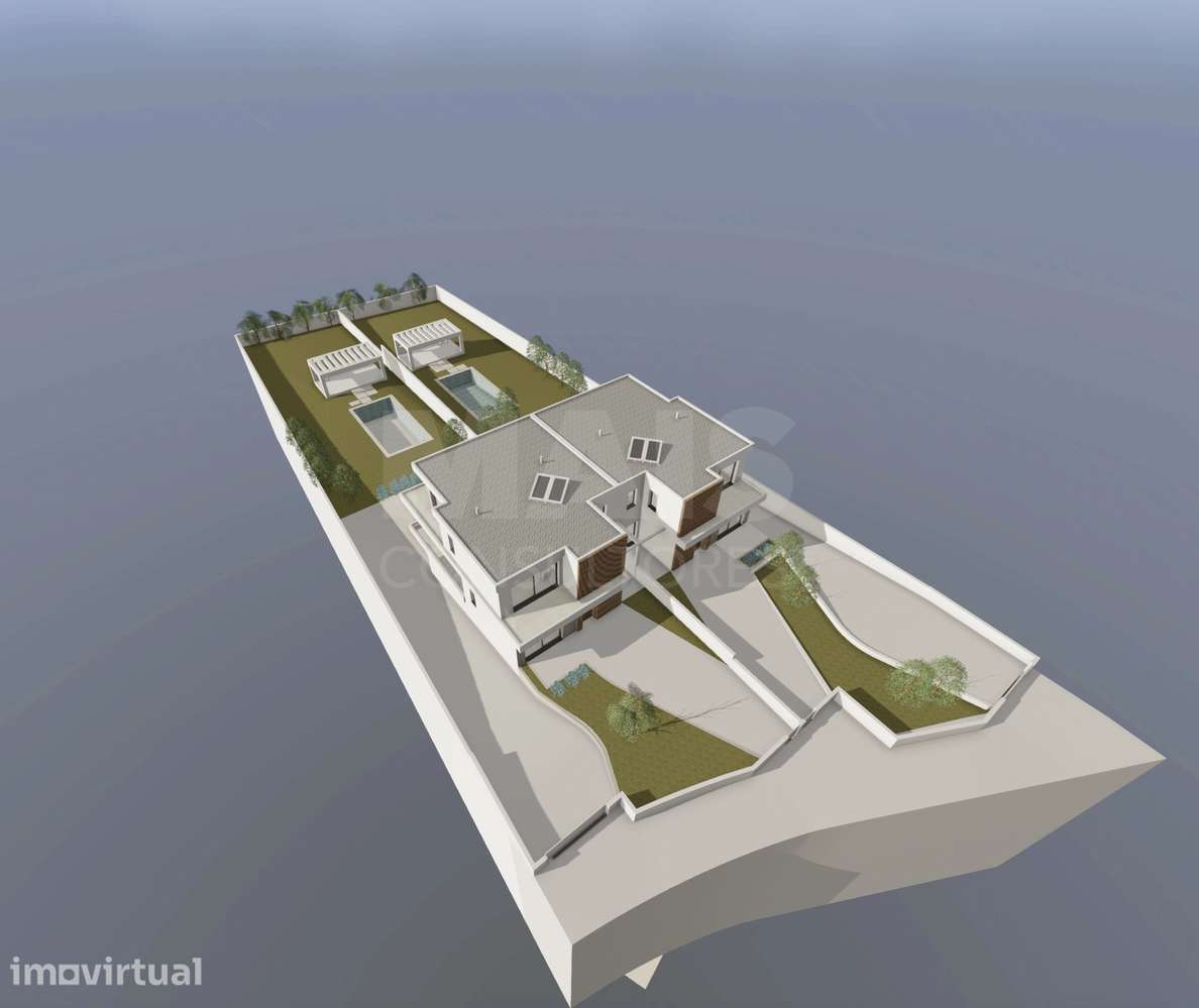 Terreno com projeto em fase de aprovação para 2 moradias T4 com pis... - Grande imagem: 2/12