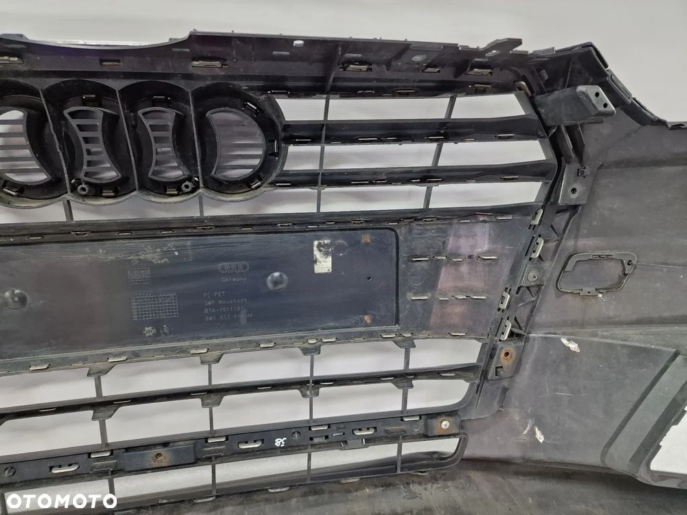 AUDI A4 B9 8W0 14- ZDERZAK PRZEDNI PRZÓD BEZ PDC I SPRYSKU + ATRAPA / GRILL , KOLOR CZARNY , NR 8W0807437 + 8W0853651AB , NR AUKCJI NZ972 - 36