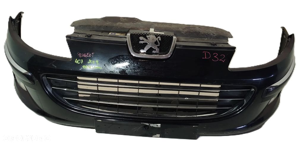 Zderzak przedni przód GRILL PEUGEOT 407 04-11 - 1