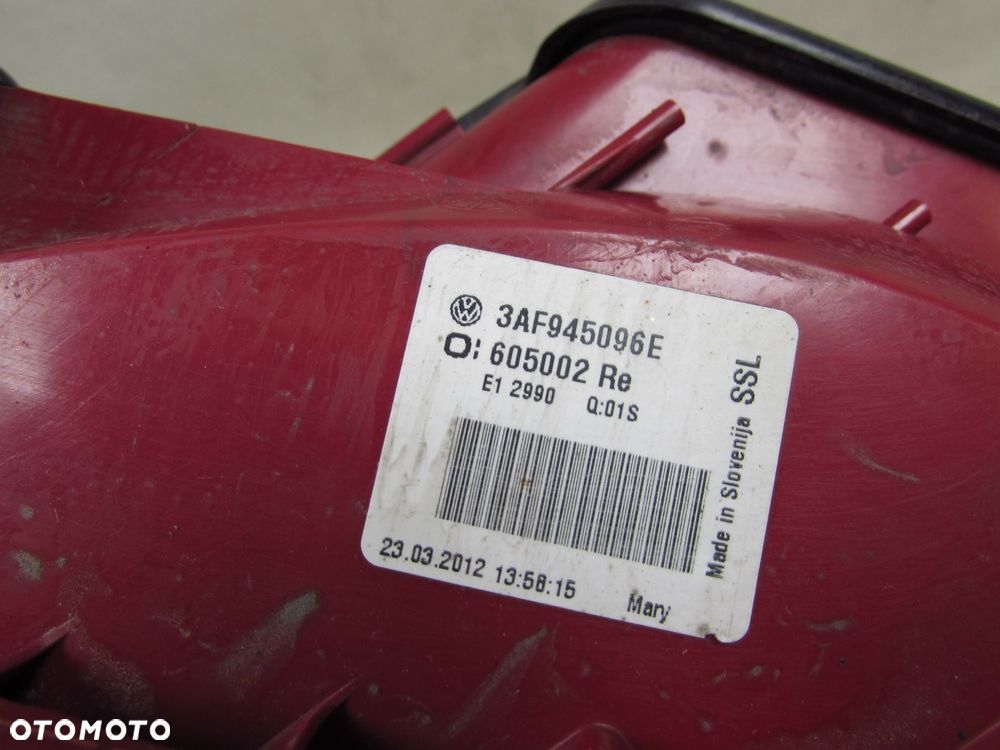 VW PASSAT B7 KOMBI 10-15 LAMPA TYL PRAWA BLOTNIKA 3AF945096 - 7