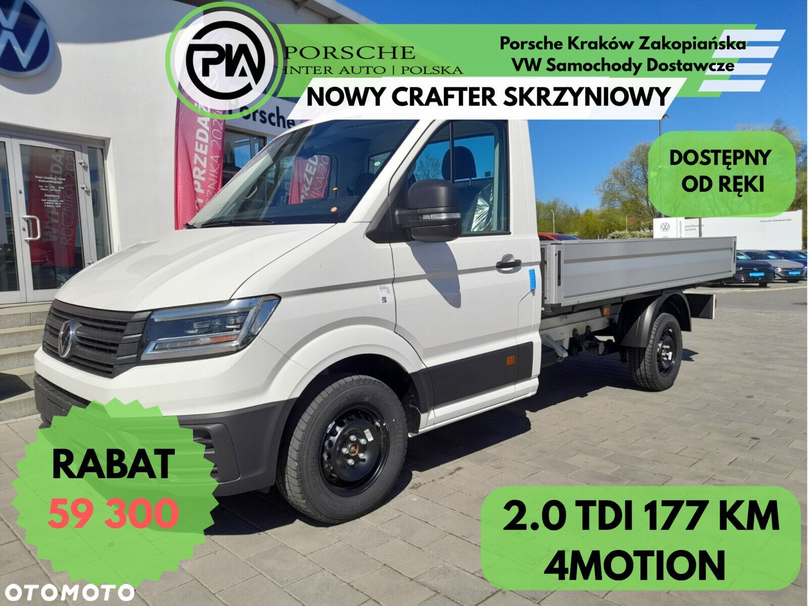 Volkswagen Crafter Skrzyniowy z pojedynczą kabiną 2.0TDI 177KM 4MOTION AT8 3640mm - 1