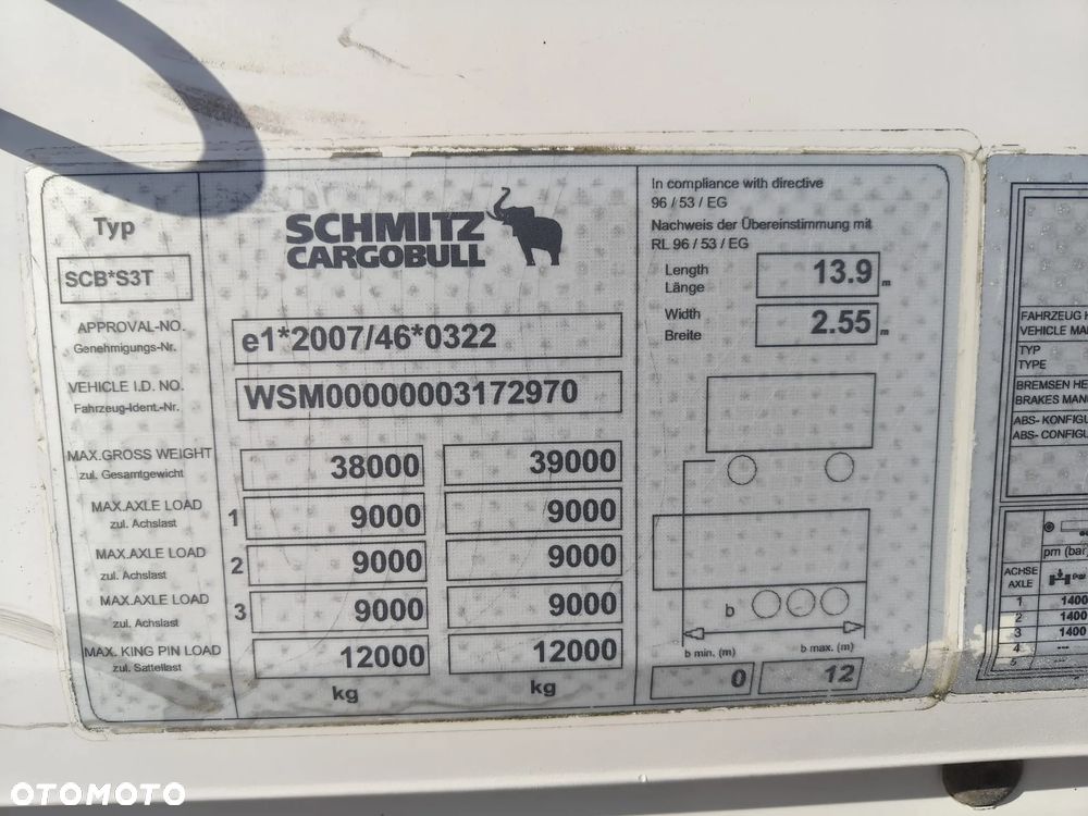 Schmitz Cargobull FIRANKA VARIOS / OCYNK / OSIE SCHMITZ / NOWE PLANDEKI / DACH PODNOSZONY - 19