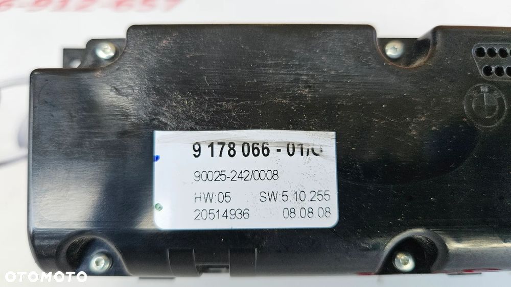 BMW X5 E70 X6 E71 Panel klimatyzacji AC Panel sterowania nawiewem 9178066  ŁADNY EUROPA - 7