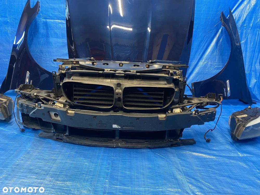 PRZÓD KOMPLETNY BMW F10 F11 NIEBIESKI A76 TIEFSEEBLAU MASKA ZDERZAK LAMPY XENON PAS PRZEDNI CHŁODNICE 535I KOMPLET EUROPA - 17