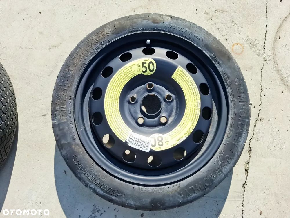 Koło Koła Dojazdowe Zjazdowe Zapasowe 5X112 125/70/16 R16 5Q0601027AR - 1