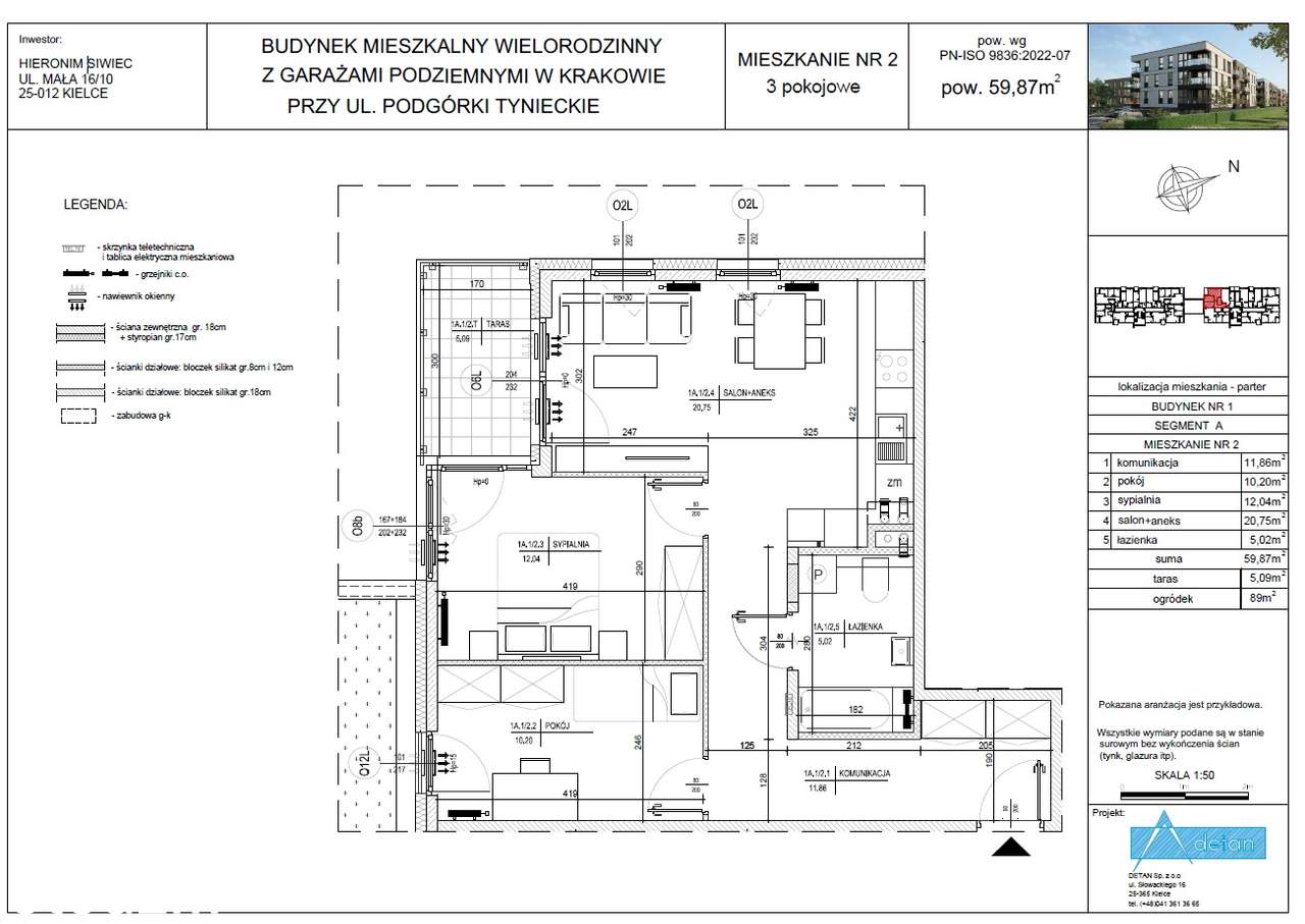 HSD Inwestycje - 3 pokoje - Ruczaj - Skotniki ulica Podgórki Tynieckie