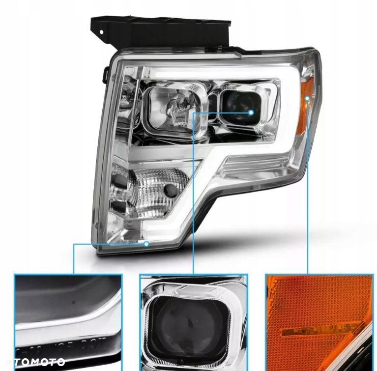 Reflektory Lampy kpl Soczewka Clear Chrom Europa Ford F150 XII mk 12 08- - 6