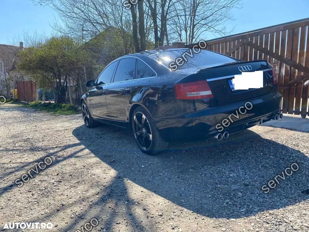 Prelungire spoiler tuning sport bara spate Audi A6 C6 4F ABT Sedan S line RS6 S6 2004-2008 ver. 2 - 2