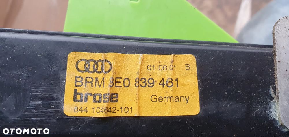 Mechanizm podnośnik szyby ramka lewy tył Audi A4 B6 8E0839461 - 4