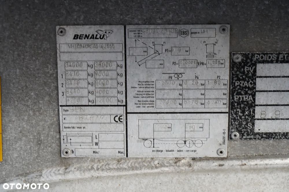 Benalu WYWROTKA / 23 m3 / ALUMINIOWA / OŚ PODNOSZONA / WAGA: 5 000 KG / - 20
