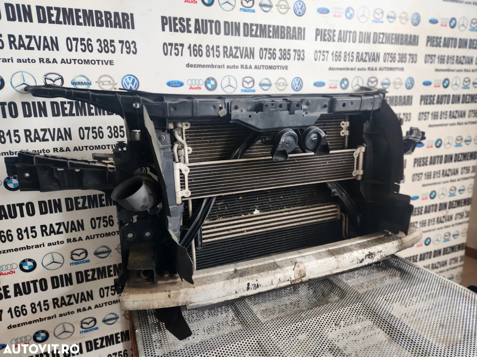 Trager Calandru Complet Audi Q7 7L 3.0 Diesel Automat Radiator Apa Clima Armatura Termocupla Dezmem - 4