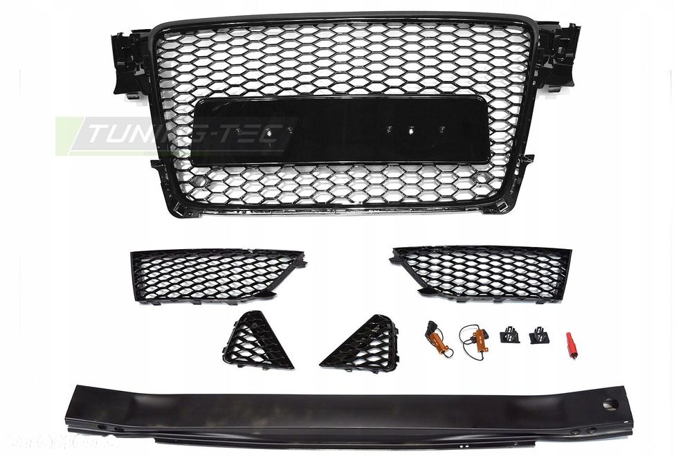zderzak przedni kpl grill kratki pdc spryski sport look audi a4 b8 8k 2007- - 5