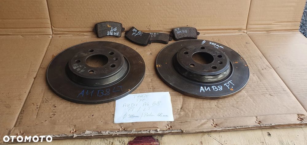 Tarcze hamulcowe tył tylne klocki 300 mm Audi A4 B8 Lift 2.0 TDI - 4