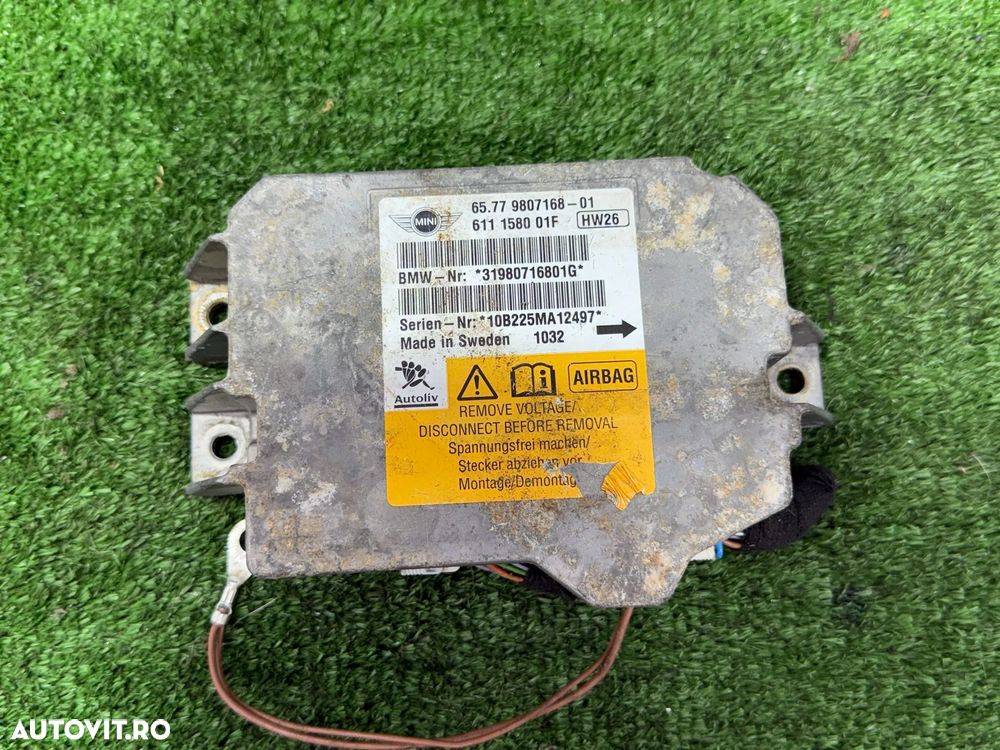 MODUL AIRBAG MINI COOPER CABRIO R57 LCI 1.6 BENZINA 2010 COD OEM 65779807168 9807168 611158001F 31980716801G 2006-2013 - 5