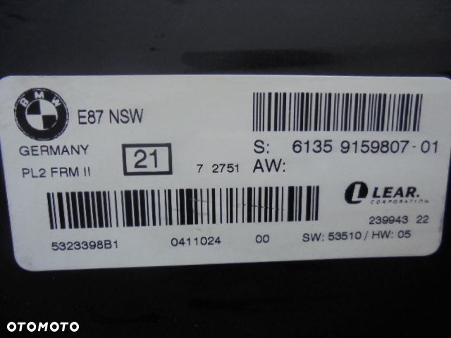 moduł sterownik świateł bmw e87 NSW 9159807-01 - 1