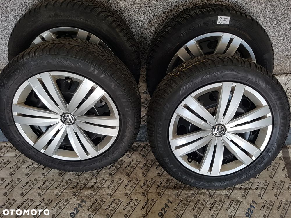 KOŁA ZIMOWE KOŁPAKI 205/55R16 VW GOLF CADDY PASSAT JETTA SKODA  AUDI 5X112 - 26