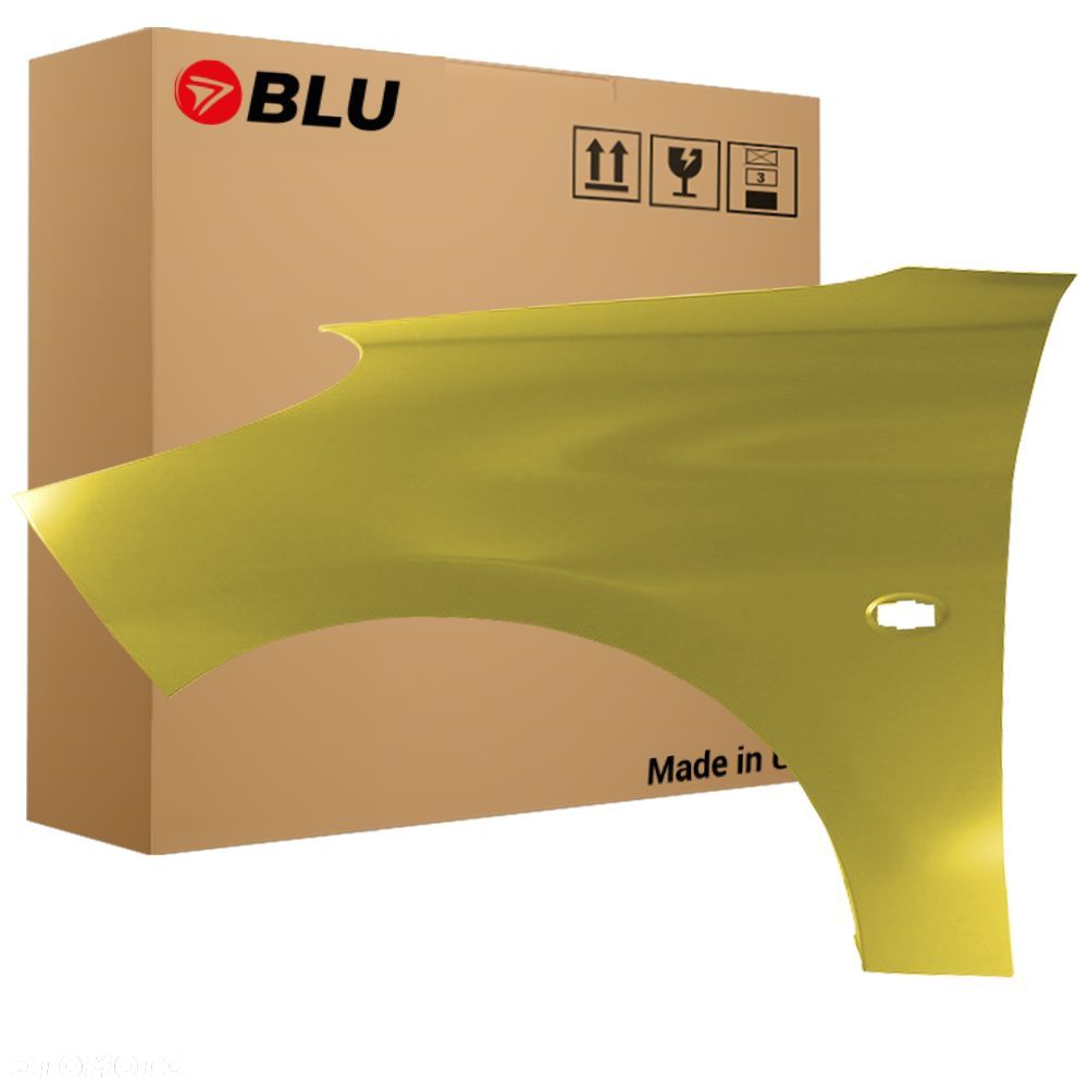 BLU Błotnik PEUGEOT 206+ PLUS KAW lewy żółty 2007-2014 przód Jaune Persepolis - 1