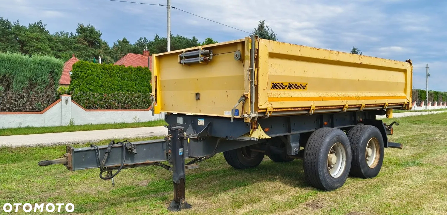 Miller Przyczepa Tandem R180 | Kipper Wywrotka trójstronna | Bordmatik- Manual | Zawieszenie pneumatyczne | Oś podnoszona|Stan idealny | - 2