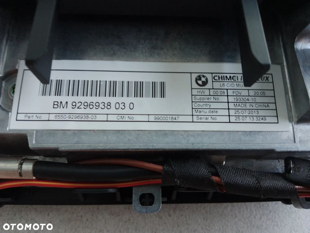 WYŚWIETLACZ PANEL NAWIGACJI BMW F15 X5 F16 X6 9296938 - 3