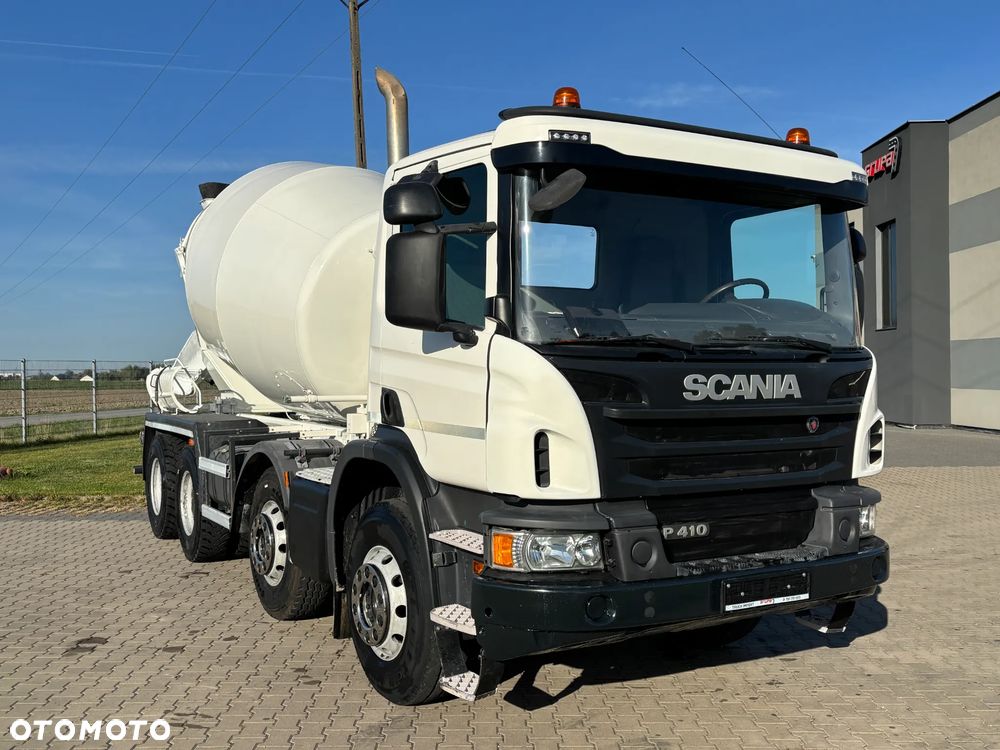 Scania P 410 8x4 betonomieszarka, gruszka , SCHWING STETTER AM 9 , 9m3 , nowe opony , - 4