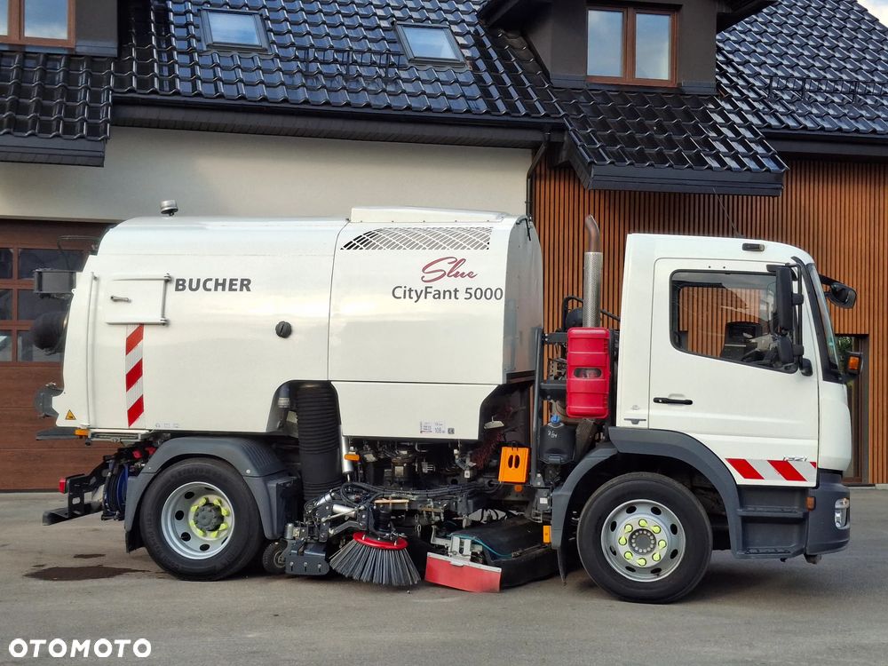 Mercedes-Benz Atego 1321 Zamiatarka BUCHER CityFant 5000 Euro 6 PM10 Rura Do Liści Studzienek Karcher Wysokiego Ciśnienia Napęd Hydrostatyczny - 12