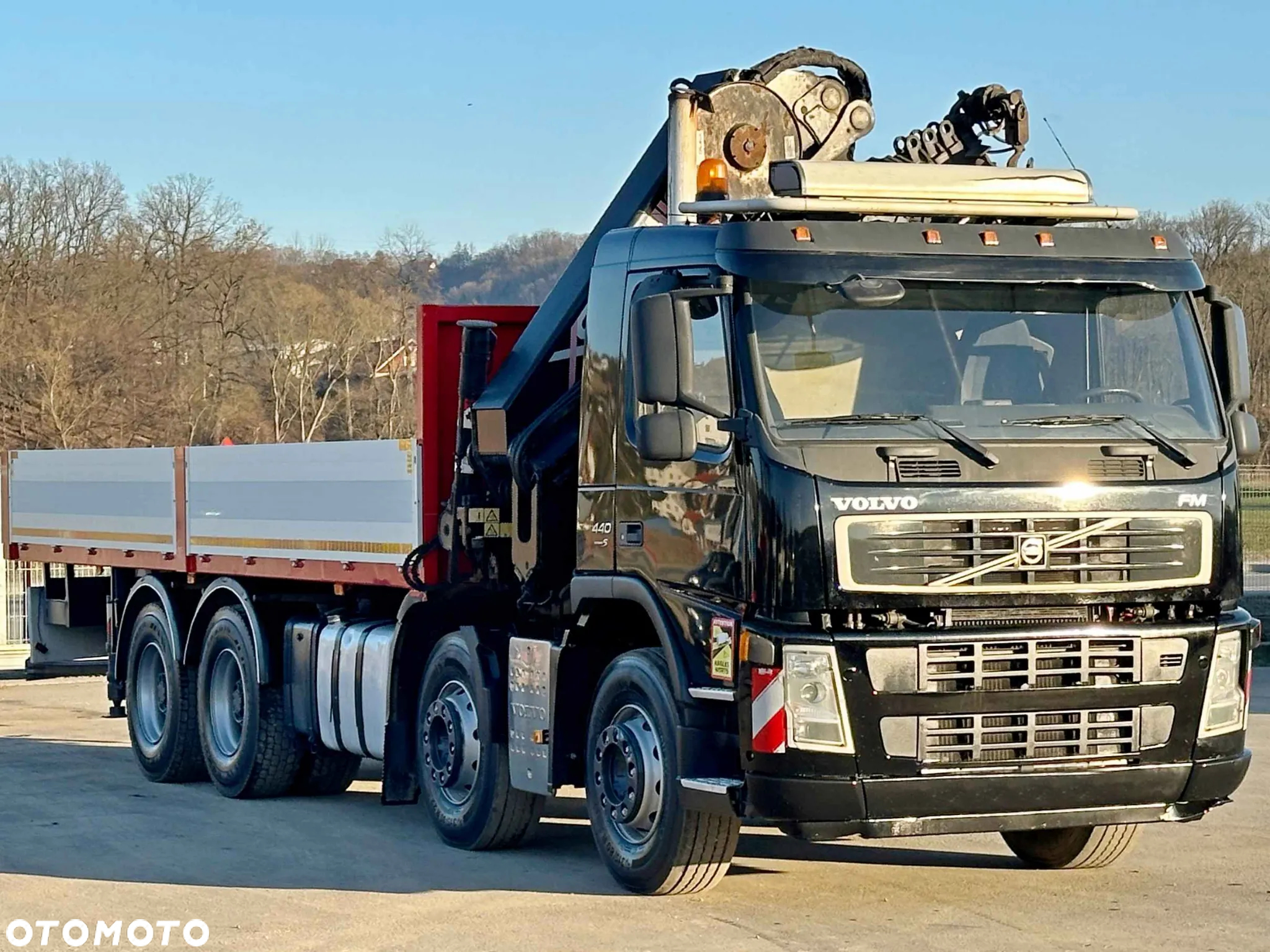 Volvo FM 440 * PLATFORMA 7,30 m * HIAB 377 E - 7 HIDUO + PILOT / 8x4 - 5