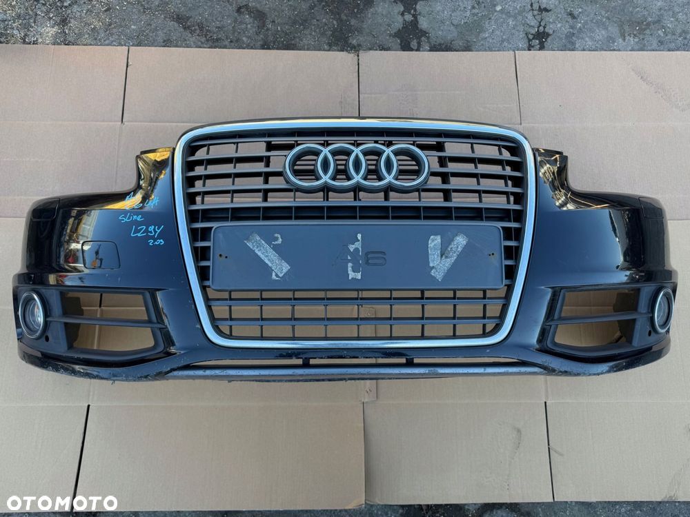 audi a6 c6 lift sline zderzak przód przedni grill xenon lz9y kompletny - 1