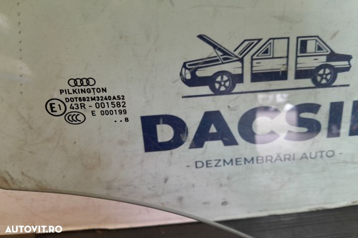 Geam usa fata dreapta 43R-001582 43R-001582 Audi A4 B8/8K [2007 - 201 - 3