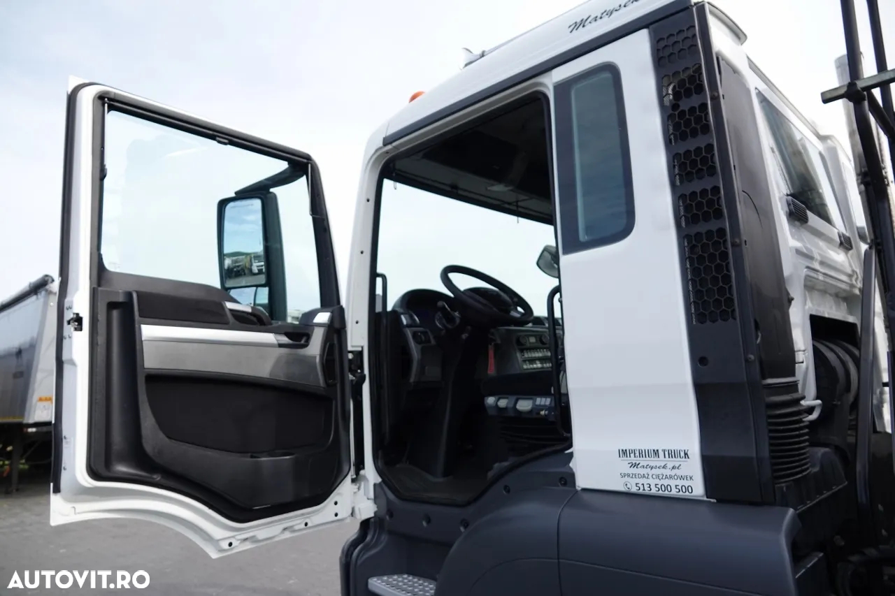 MAN TGS 26.360 / 6X2 / BASCULĂ + HDS FASSI F155A / CAPACITATE DE RIDICARE 6 160 KG / BORDMATIC / AXĂ RIDICATĂ / EURO 5 - 29