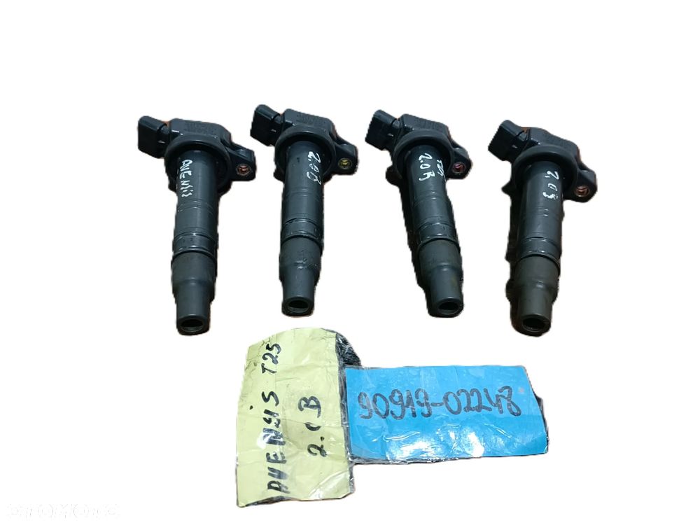 * TOYOTA AVENSIS T25 03-09 r. 2,0 VVTI CEWKA cewki zapłonowe komplet 4 szt. 90919-02248 - 1
