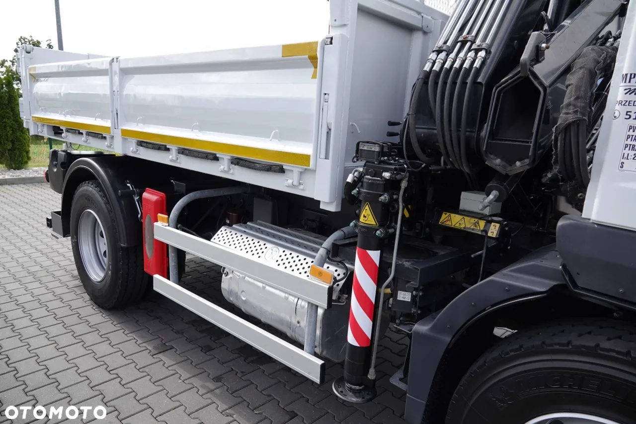 Mercedes-Benz ATEGO 1627 / 4X2 / WYWROTKA  3 STR. + HDS HIAB 099 BS-2 / PILOT / ROTATOR / WIDŁY / OPONY 100% / SPROWADZONY - 18