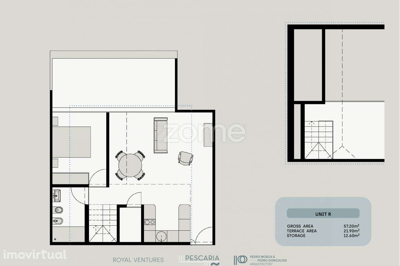 Apartamento T1 duplex novo terraço garagem Vila Nova Gaia (Fração R... - Grande imagem: 3/18