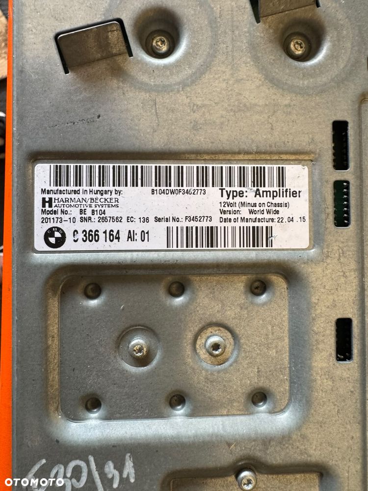 BMW - F32 - NAGŁOŚNIENIE HARMAN KARDON - KOMPLET - 9366164 - 3
