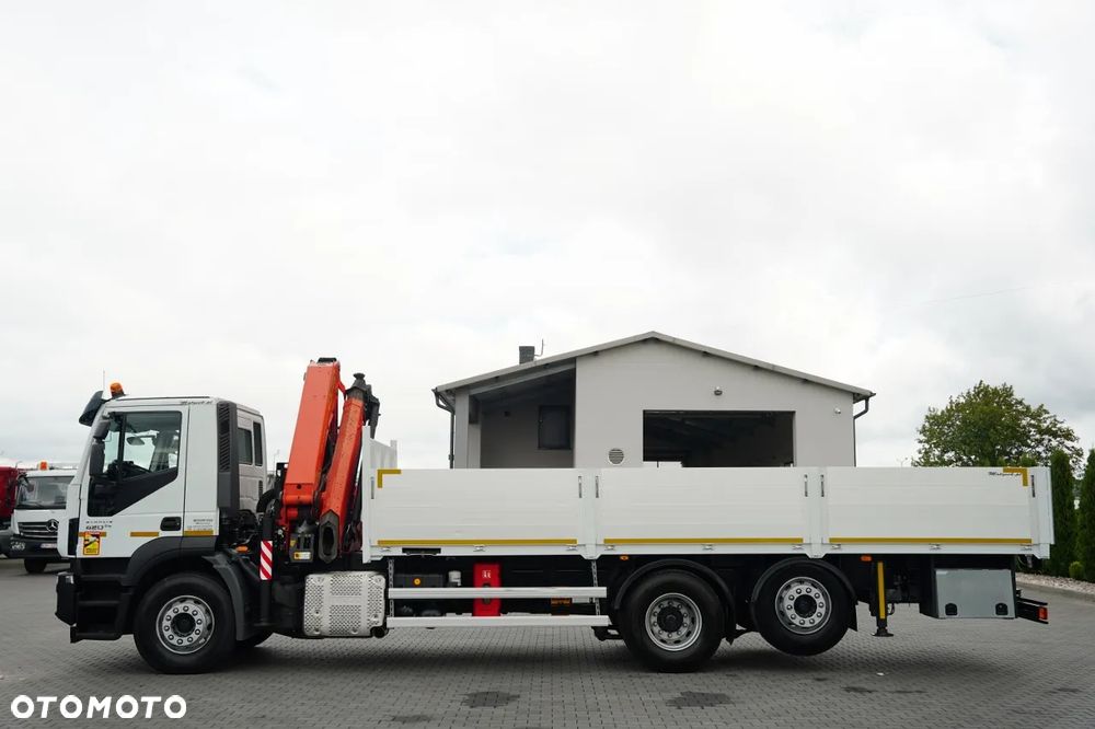 Iveco STRALIS 420 / 6x2 / SKRZYNIOWY - 7,1 M / HDS PALFINGER PK- 23001- EH E- 17 M / MAX UDŹWIG 5 600 KG / OŚ PODNOSZONA I SKRĘTNA / EURO 6 - 10