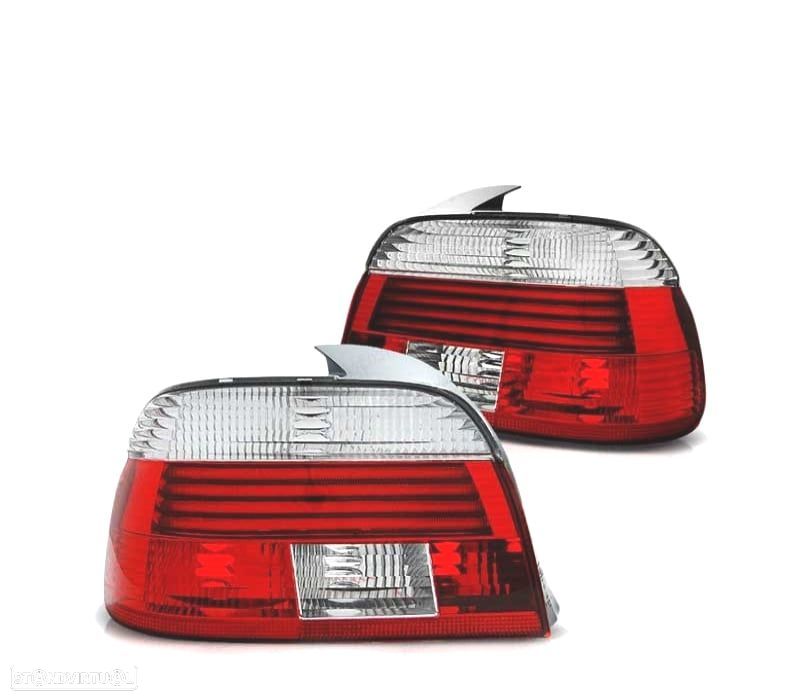 FAROLINS TRASEIROS LED BMW E39 LIMOUSINE 00-03 RED CRYSTAL VERMELHO CRISTAL - 2