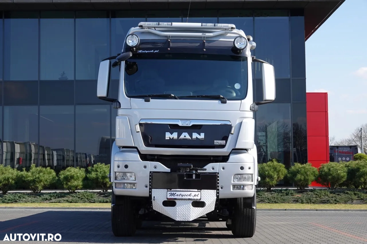 MAN TGS 41.480 / 8X6 / CUTIE + HDS PALFINGER PK 92002-SH F + FLY JIB 170 E / REACH 34 M / ÎNCĂRCARE MAX. 26.000 KG / RADIOCOMANDĂ / 5 SUPORTURI / 7 FUNCȚII / FULL SERVICE MAN / FULLINGER - 16