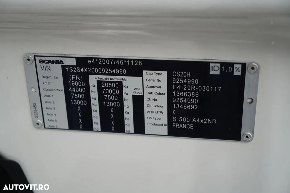 Scania S 500 / RETARDER / I-PARK COOL / COMPLET AIRMATIC / PIELE / - 37