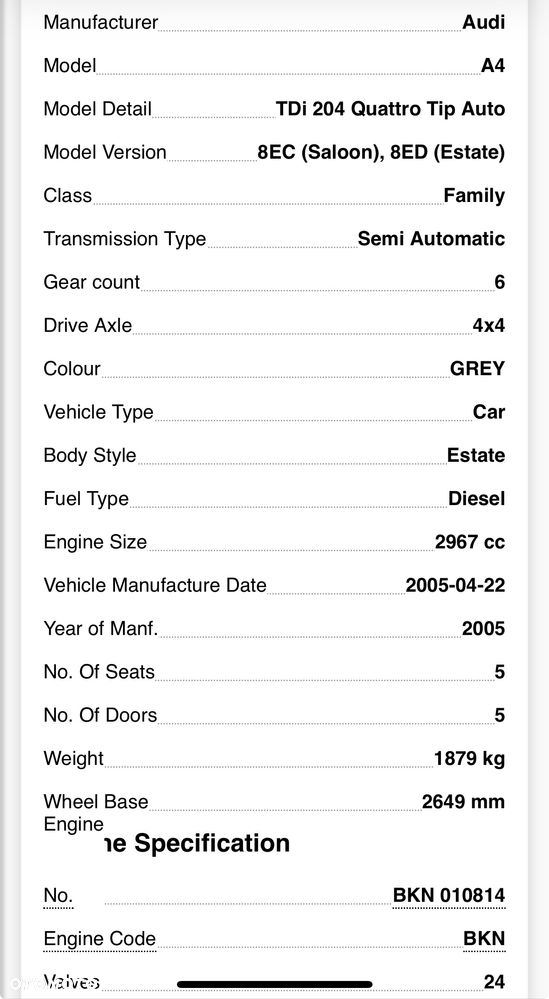 Silnik kompletny  Audi A4 3.0 TDI BKN 204 KM 2005r - 14