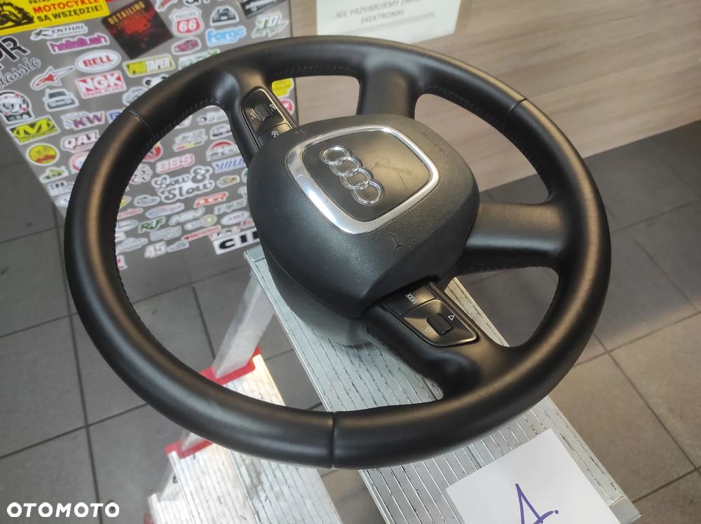 KIEROWNICA 4 RAMIENNA SKÓRZANA SKÓRA MULTIFUNKCJA S LINE AUDI A3 8P A4 B6 B7 A5 8T A6 C6 Q5 8R Q7 4L WYSYŁKA !!!!! - 4