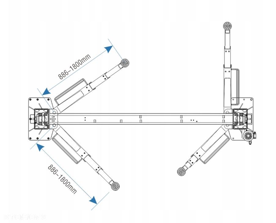 Podnośnik Dwukolumnowy Samochodowy Do Busów TL-60 6T 6000KG Łączenie górne - 3
