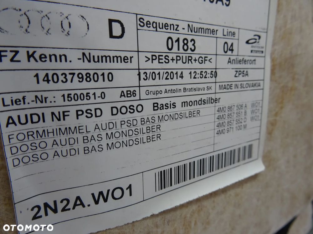 4M0867506A podsufitka panorama MONDSILBER Audi Q7 4M czesci - 4